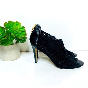 Marc Fisher Black Leather High Heel Booties